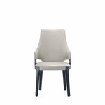 Kara Wood Upholstered Dining Chair in Light Gray