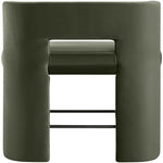 Zuno Velvet Performance Fabric Upholstered Counter Stool in Green