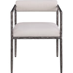 Axis Linen Textured Fabric Upholstered Dining Chair in Beige