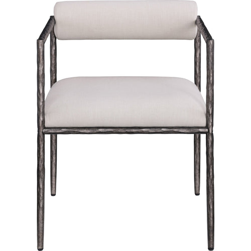 Axis Linen Textured Fabric Upholstered Dining Chair in Beige