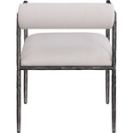 Axis Linen Textured Fabric Upholstered Dining Chair in Beige
