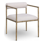 Axis Linen Textured Fabric Upholstered Dining Chair in Beige