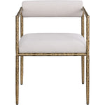 Axis Linen Textured Fabric Upholstered Dining Chair in Beige