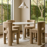 Zuno Velvet Performance Fabric Upholstered Counter Stool in Taupe