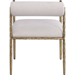 Axis Linen Textured Fabric Upholstered Dining Chair in Beige