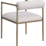 Axis Linen Textured Fabric Upholstered Dining Chair in Beige