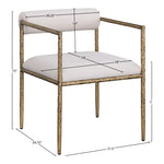 Axis Linen Textured Fabric Upholstered Dining Chair in Beige