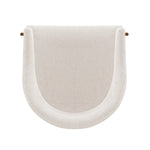 Lia Chenille Metal Armchair in Cream
