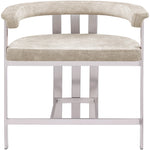 Marcello Velvet Upholstered Counter Stool in Beige