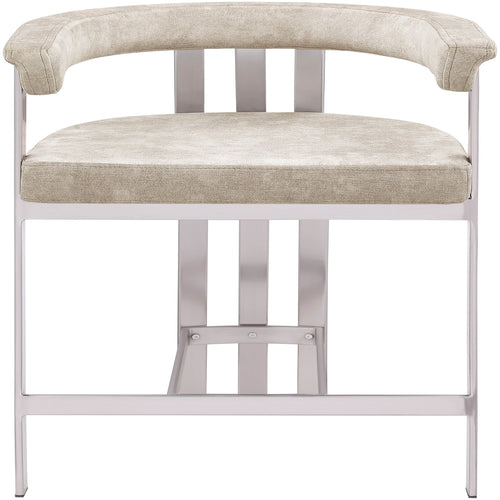 Marcello Velvet Upholstered Counter Stool in Beige