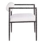 Axis Linen Textured Fabric Upholstered Dining Chair in Cream
