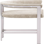 Marcello Velvet Upholstered Counter Stool in Beige