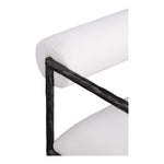 Axis Linen Textured Fabric Upholstered Dining Chair in Cream