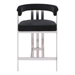 Marcello Velvet Upholstered Counter Stool in Black