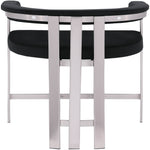 Marcello Velvet Upholstered Counter Stool in Black
