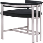 Marcello Velvet Upholstered Counter Stool in Black