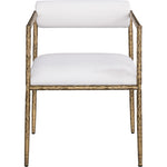 Axis Linen Textured Fabric Upholstered Dining Chair in Cream