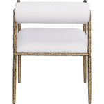 Axis Linen Textured Fabric Upholstered Dining Chair in Cream
