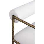 Axis Linen Textured Fabric Upholstered Dining Chair in Cream