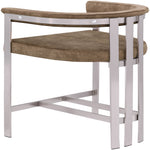 Marcello Velvet Upholstered Counter Stool in Brown