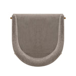 Lia Chenille Metal Armchair in Stone