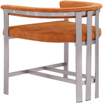 Marcello Velvet Upholstered Counter Stool in Cognac