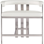 Marcello Velvet Upholstered Counter Stool in Cream