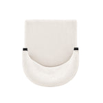 Ola Chenille Wood Dining Chair in Cream