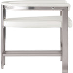 Marcello Velvet Upholstered Counter Stool in Cream