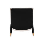 Ola Chenille Wood Dining Chair in Cream