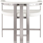 Marcello Velvet Upholstered Counter Stool in Cream