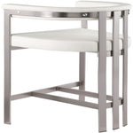 Marcello Velvet Upholstered Counter Stool in Cream