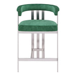 Marcello Velvet Upholstered Counter Stool in Green