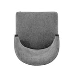 Ola Chenille Wood Dining Chair in Gray