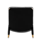 Ola Chenille Wood Dining Chair in Gray