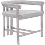 Marcello Velvet Upholstered Counter Stool in Grey