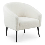 Barlow Faux Fur Upholstered Accent Chair in White
