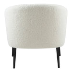 Barlow Faux Fur Upholstered Accent Chair in White