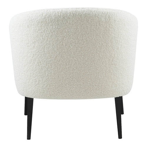 Barlow Faux Fur Upholstered Accent Chair in White