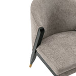 Ola Chenille Wood Dining Chair in Stone