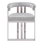 Marcello Velvet Upholstered Counter Stool in Grey