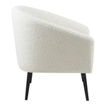 Barlow Faux Fur Upholstered Accent Chair in White