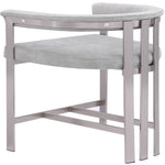 Marcello Velvet Upholstered Counter Stool in Grey