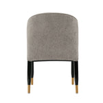 Ola Chenille Wood Dining Chair in Stone