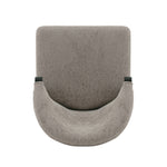 Ola Chenille Wood Dining Chair in Stone