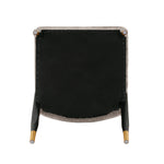 Ola Chenille Wood Dining Chair in Stone
