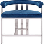 Marcello Velvet Upholstered Counter Stool in Navy