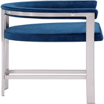 Marcello Velvet Upholstered Counter Stool in Navy