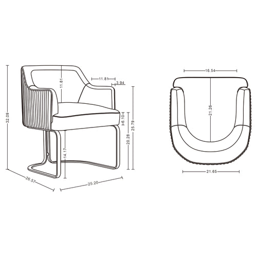 Raya Vegan Leather Wood Dining Chair in Black
