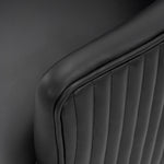 Raya Vegan Leather Wood Dining Chair in Black